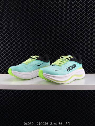 HOKA ONE ONE Bondi 9 Mint Green Neon Green White Black EU 36-45 Running Shoe Running Sneakers - Unisex (BS-86581)