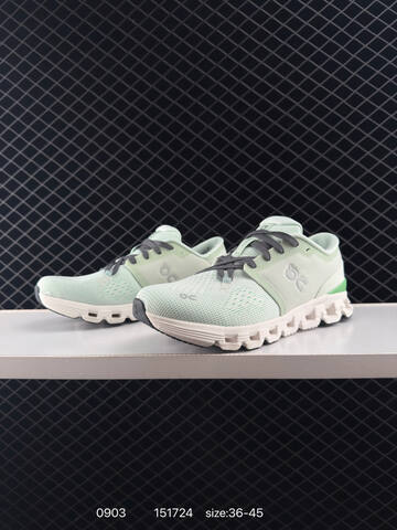 On Cloud X4 Mint Green White Dark Gray EU 36-45 Running Shoe Running Sneakers - Unisex (BS-85504)