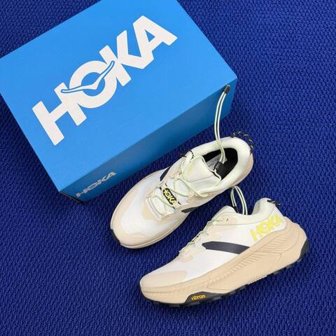 HOKA Transport 6 White Beige Black Yellow Trail Shoe Trail Running Sneakers (BS-86840)