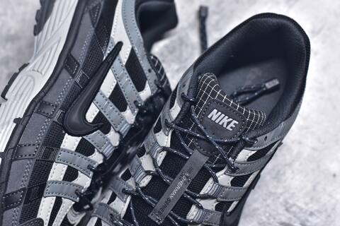 Nike P-6000 Black Grey White Running Shoe (BS-59677)
