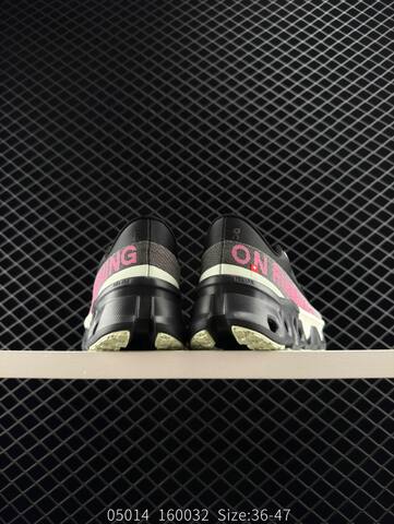 On Cloudmonster Hyper Black Pink Pale Green EU 36-47 Running Shoe Running Sneakers - Unisex (BS-85592)