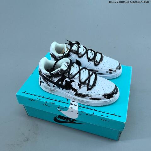 Nike Court Vision Low White Black Grey EU 36-45 Skate Shoe - Unisex (BS-60441)