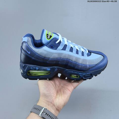 Nike Air Max 95 Light Blue Dark Blue Neon Green White Black EU 40-48 5 Running Shoe - Men's (BS-61169)
