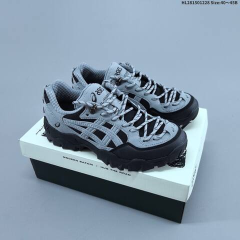 ASICS GEL-PICKAX Grey Black EU 40-45 Trail Shoe Trail Running Sneakers - Men's (BS-69121)