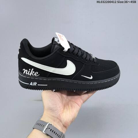 Nike Air Force 1 07 Low Black White Blue Beige EU 36-45 Sneaker - Unisex (BS-60785)