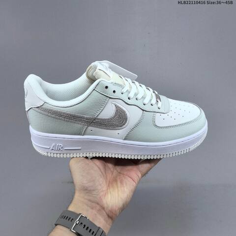 Nike Air Force 1 07 Light Grey White Silver EU 36-45 Sneaker - Unisex (BS-60700)