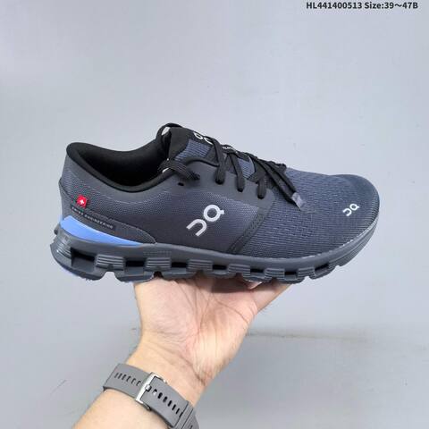 On Cloud X 4 Dark Grey Black Blue EU 39-47 Running Shoe Running Sneakers - Unisex (BS-69558)