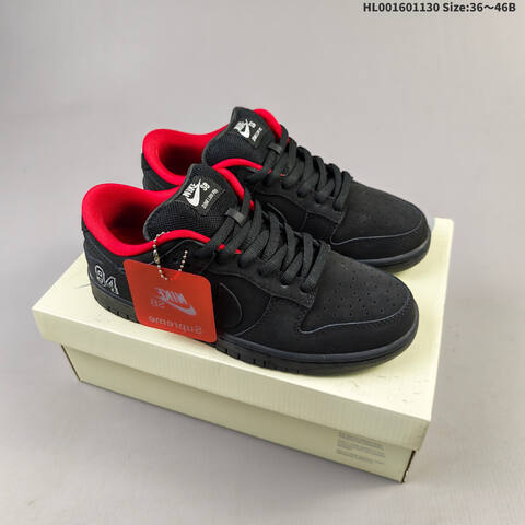Nike SB Dunk Low Pro Black Red EU 36-46 Skate Shoe - Unisex (BS-62931)