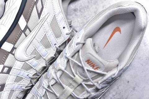 Nike P-6000 Light Grey White Brown Orange Black Running Shoe (BS-59656)