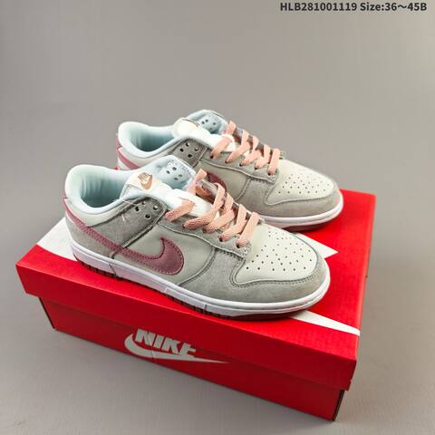 Nike SB Dunk Low Grey Pink White Light Blue EU 36-45 Skate Shoe - Unisex (BS-63434)