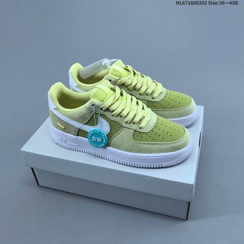 Nike Air Force 1 07 Light Green Yellow White EU 36-45 Sneaker - Unisex (BS-61573)