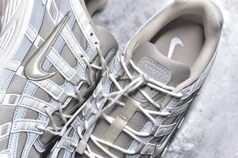 Nike P-6000 Light Grey White Beige Running Shoe (BS-59660)