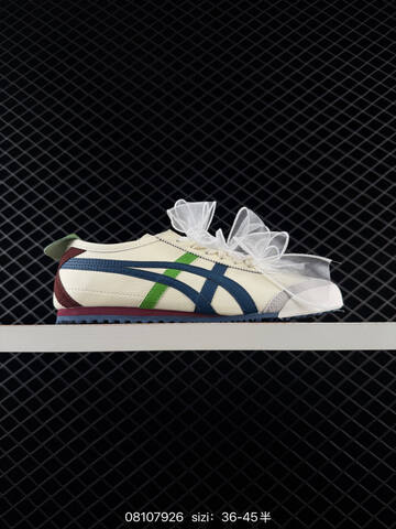 Onitsuka Tiger Mexico 66 Cream Navy Green Burgundy White EU 36-45 Sneaker Casual Sneakers - Unisex (BS-81620)