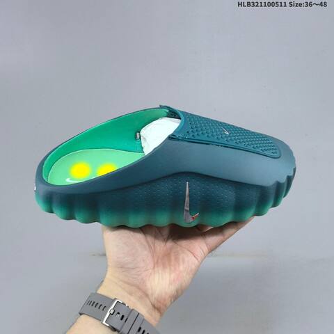Nike Mind 001 Dark Teal Bright Green Silver EU 36-48 Slides - Unisex (BS-60411)