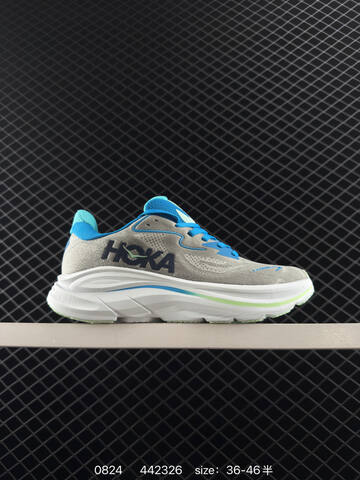 HOKA ONE ONE Clifton 10 Grey Blue White Green EU 36-46 Running Shoe Running Sneakers - Unisex (BS-86472)