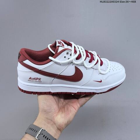 Nike Dunk Low White Dark Red EU 36-46 Skate Shoe - Unisex (BS-61145)