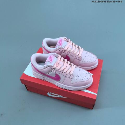 Nike SB Dunk Low Light Pink Dark Pink EU 36-46 Skate Shoe - Unisex (BS-59965)