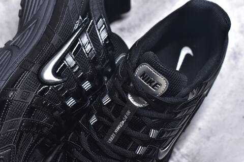 Nike P-6000 Black Metallic Silver Running Shoe (BS-59662)