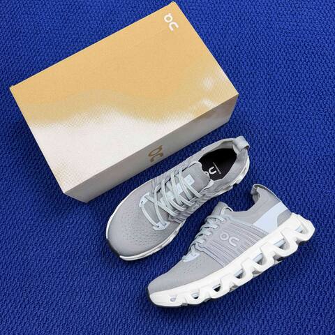 On Cloudswift 4 Grey White Black Running Shoe Running Sneakers (BS-86747)