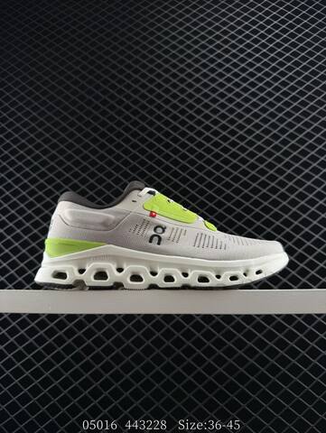 On Cloudstratus 3 Light Grey Neon Green White Dark Grey EU 36-45 Running Shoe Running Sneakers - Unisex (BS-85590)