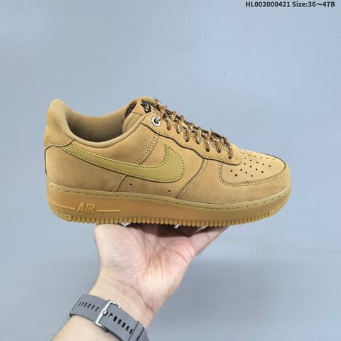 Nike Air Force 1 Low Wheat Flax Wheat Tan Gum Brown EU 36-47 Sneaker - Unisex (BS-60597)