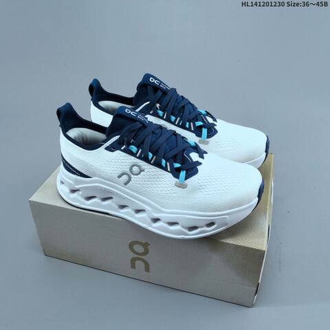 On Cloudsurfer Max White Navy Blue EU 36-45 Running Shoe Running Sneakers - Unisex (BS-69724)