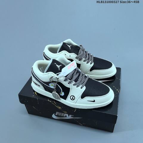 Jordan Air Jordan 1 Low Beige White Black EU 36-45 Sneaker - Unisex (BS-61114)