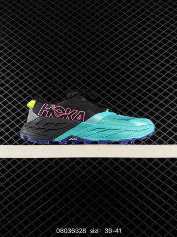 HOKA ONE ONE Speedgoat 5 Black Turquoise Pink Purple Yellow EU 36-41 Trail Shoe Trail Running Sneakers - Unisex (BS-86129)