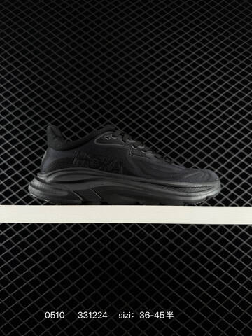 HOKA ONE ONE Clifton 10 All Black EU 36-45 Running Shoe Running Sneakers - Unisex (BS-86232)