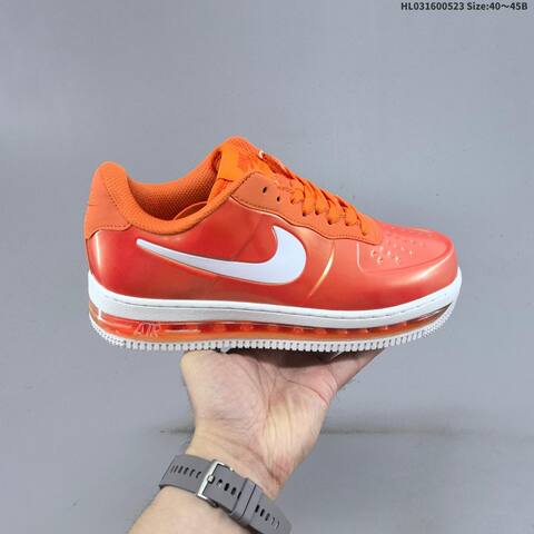 Nike Air Force 1 Posite Foamposite Max Orange White Red EU 40-45 Sneaker - Men's (BS-60183)