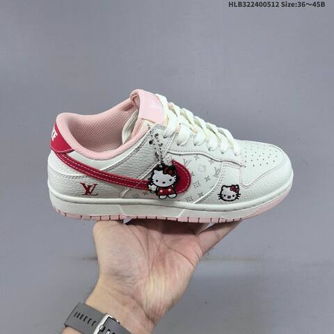 Nike SB Dunk Low White Red Pink Cream EU 36-45 Skate Shoe - Unisex (BS-60380)