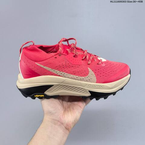 Nike ZoomX Zegama Trail Red Beige Black White EU 36-45 Trail Shoe - Unisex (BS-61476)