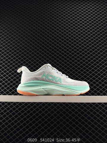 HOKA Bondi 8 White Mint Green Orange EU 36-45 Running Shoe Running Sneakers - Unisex (BS-86614)