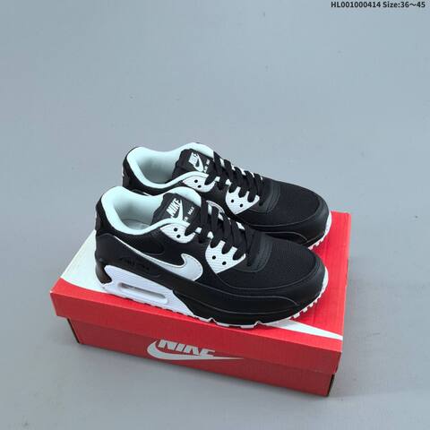 Nike Air Max 90 Black White EU 36-45 Running Shoe - Unisex (BS-60745)