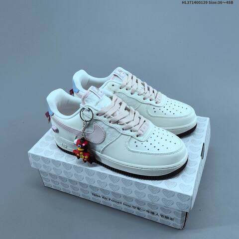 Nike Air Force 1 Low Off White Light Pink Light Blue Dark Brown EU 36-45 Sneaker - Unisex (BS-61669)