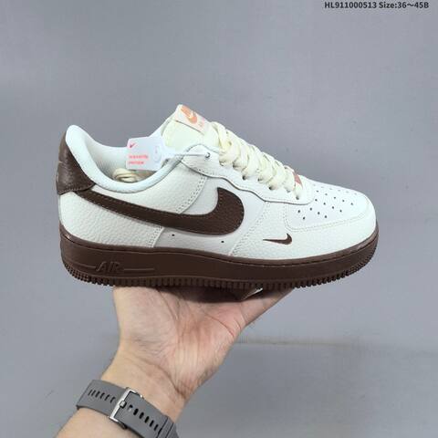 Nike Air Force 1 07 Low White Brown Light Gray EU 36-45 Sneaker - Unisex (BS-60339)