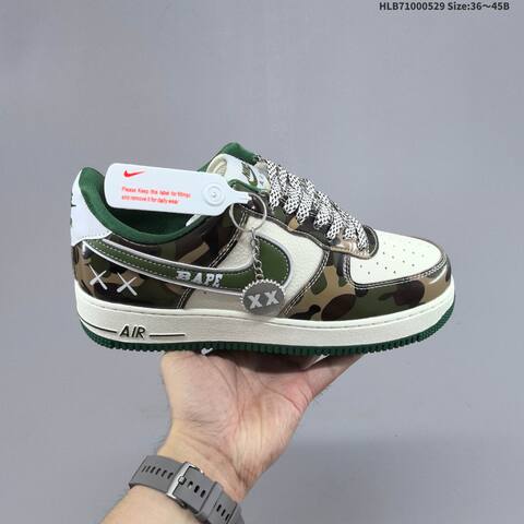 Nike Air Force 1 07 Low Beige White Red EU 36-45 Sneaker - Unisex (BS-60063)
