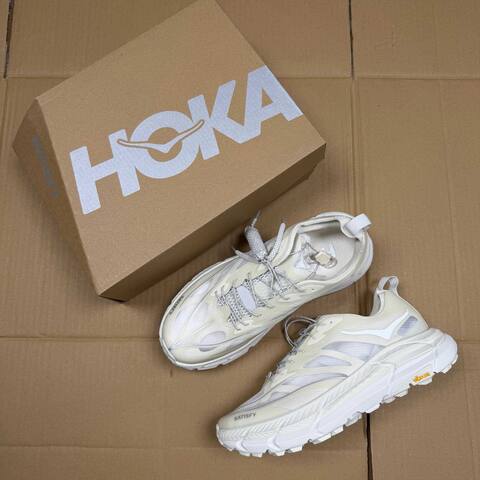 HOKA ONE ONE Mafate Speed 4 LITE 2 Satisfy 1157050 BONE Bone White Silver Trail Shoe Trail Running Sneakers (BS-86940)