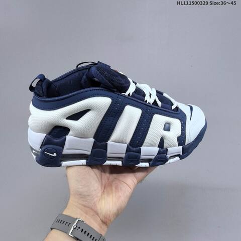 Nike Air More Uptempo Low White Navy Blue EU 36-45 Basketball Shoe - Unisex (BS-61042)