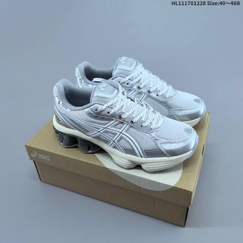 ASICS Gel-Kinetic Fluent Grey Silver Black Blue EU 40-46 Running Shoe Running Sneakers - Men's (BS-69116)