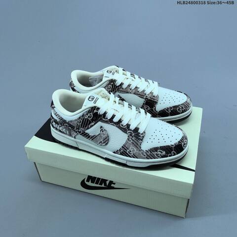 Nike SB Dunk Low White Black Blue EU 36-45 Skate Shoe - Unisex (BS-61271)