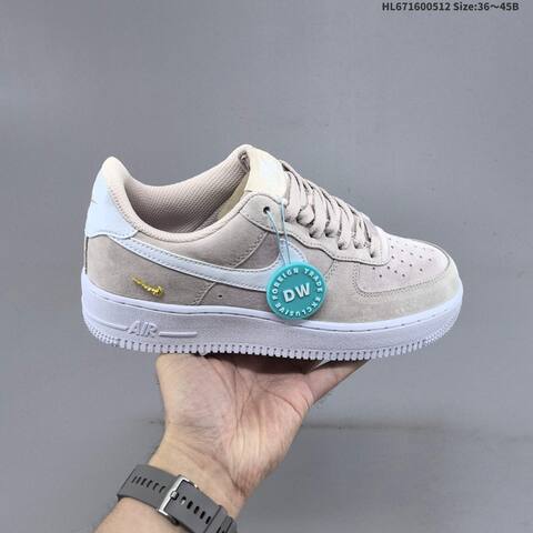 Nike Air Force 1 07 Light Pink White Gold EU 36-45 Sneaker - Unisex (BS-60388)