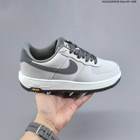Nike Air Force 1 07 IH1943-100 Light Grey Dark Grey White Black Yellow EU 36-45 Sneaker - Unisex (BS-60111)