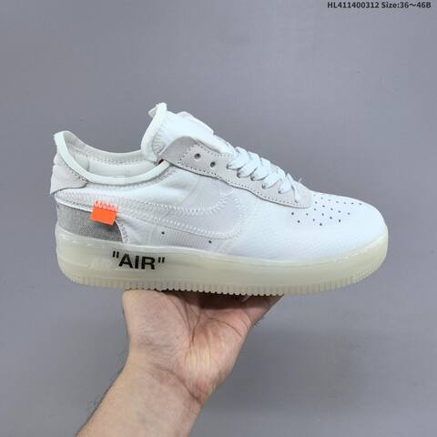 Nike Air Force 1 Low Off White White Volt Black Orange EU 36-46 Sneaker - Unisex (BS-61363)