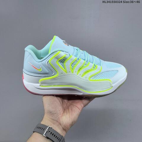 Nike KD 18 Light Blue Neon Yellow White Pink EU 36-46 Basketball Shoe - Unisex (BS-61155)