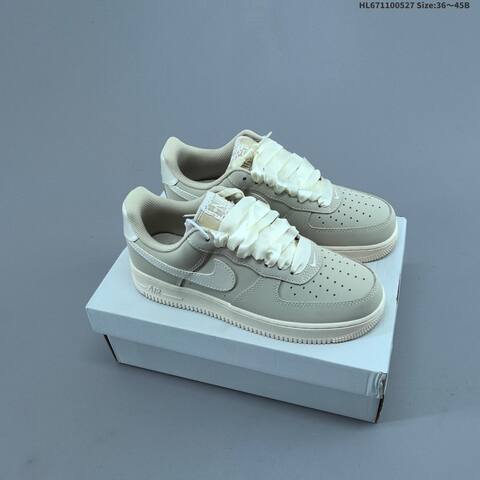 Nike Air Force 1 07 Light Beige Cream White EU 36-45 Sneaker - Unisex (BS-60087)