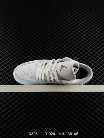 Jordan Air Jordan 1 Low White Light Grey Navy Blue EU 36-46 Sneaker - Unisex (BS-79602)