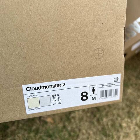 On Cloudmonster 2 3ME10122906 Ivory Silver Red Black US 8 EU 41 UK 7 5 JP 26 Running Shoe Running Sneakers - Men's (BS-86985)