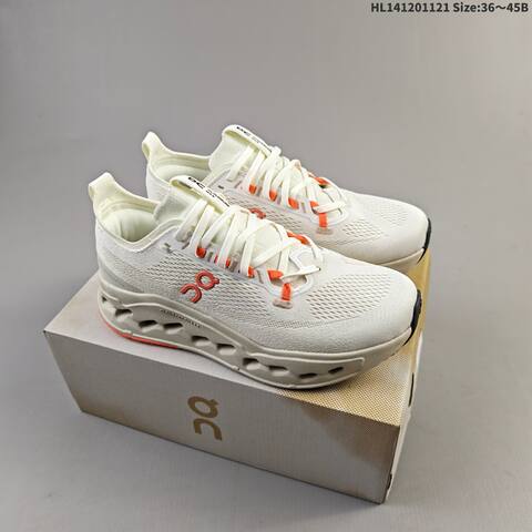 On Cloudsurfer Max Off White Beige Orange Black EU 36-45 Running Shoe Running Sneakers - Unisex (BS-69789)