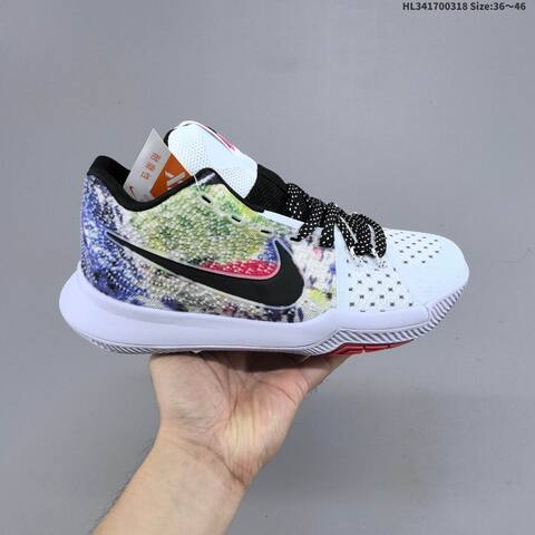Nike Kyrie 3 EP White Multicolor Black Red EU 36-46 Basketball Shoe - Unisex (BS-61276)